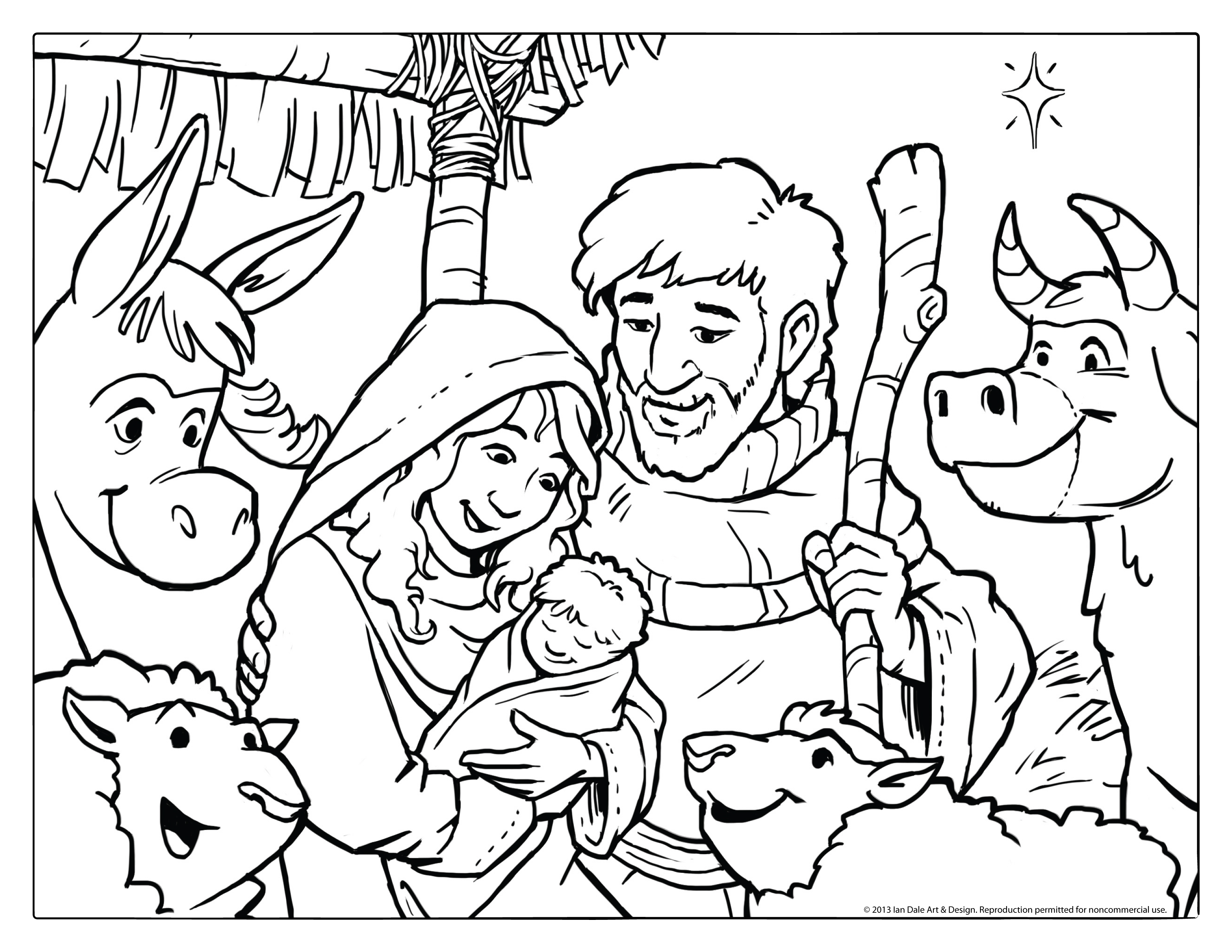 Ian Dale Art & Design | Blog: Christmas Nativity Scene - Free Printable  Coloring Page